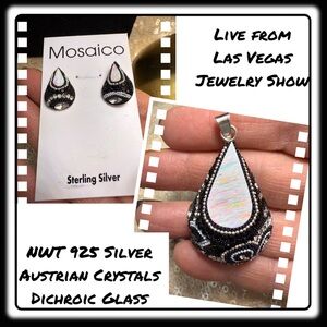 NWT Mosaico Austrian Crystal pendant necklace & earrings 💕💕 new line! 💕💕